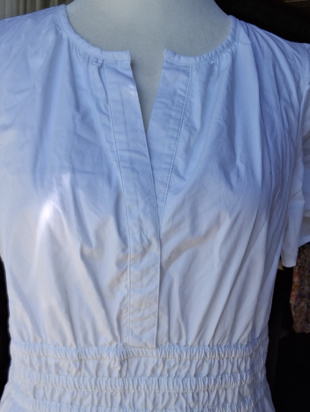 Quince 100% Cotton Poplin Tiered Maxi Dress Classic White S - Picture 3 of 10